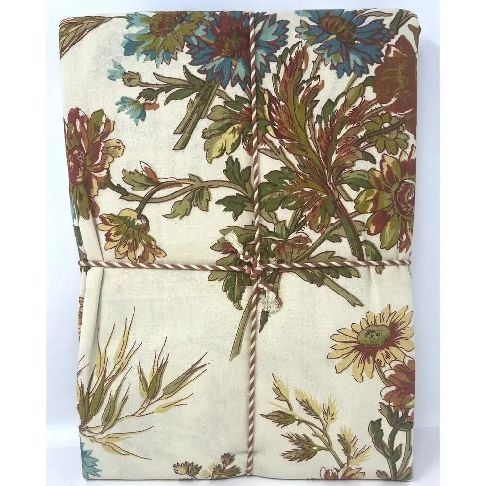April Cornell Tablecloth 60X84” Wildflowers 3 Matching Kitchen Dish Tea Towels